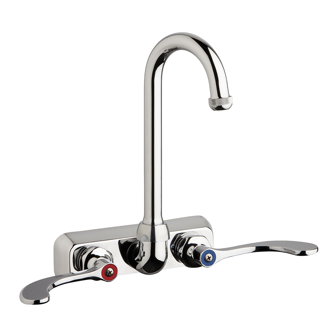 Chicago Faucets Backsplash Mounted Kitchen Faucets 4 Centers